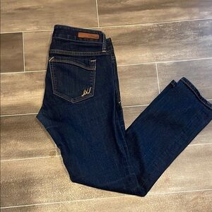 Express Dark Blue Straight Leg Jeans